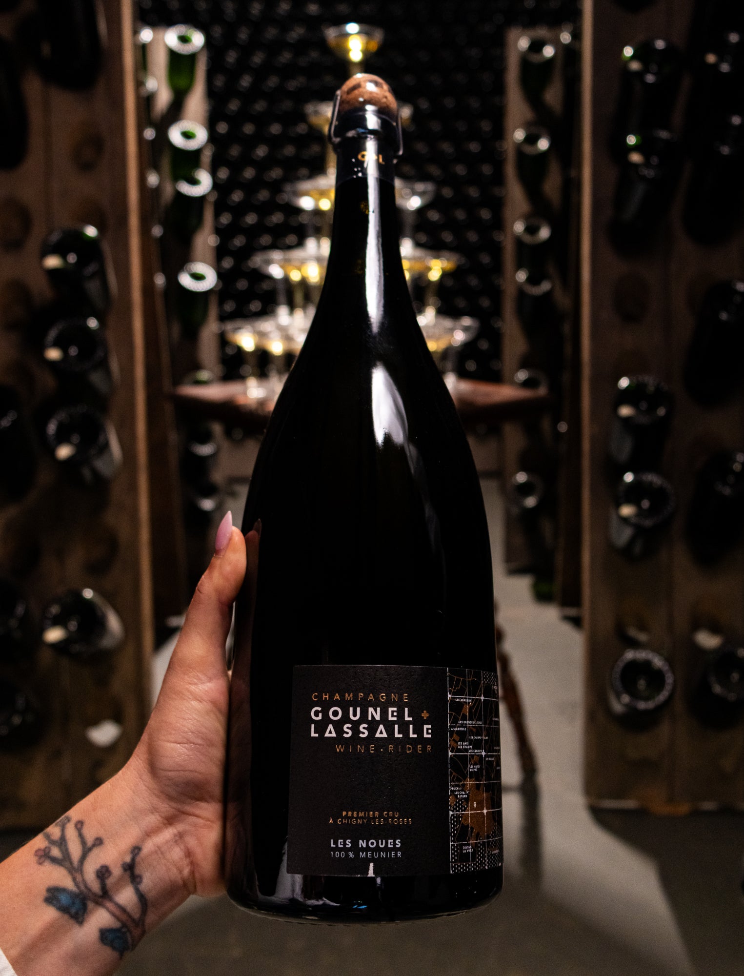 Champagne Gounel Lassalle Les Noues Brut Nature Chigny Les Rosés Premier Cru NV (Magnum 1.5L)