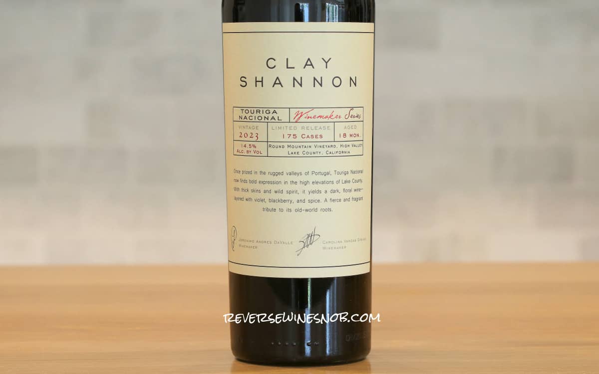 Clay Shannon Touriga Nacional Winemakers Series High Valley 2023